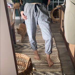 Plaid joggers